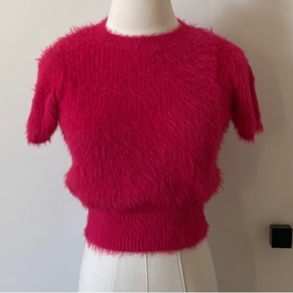 NOWT Zara Pink Knit Fuzzy Top - Picture 4 of 4